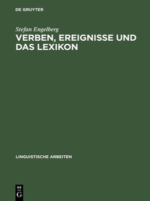 cover image of Verben, Ereignisse und das Lexikon